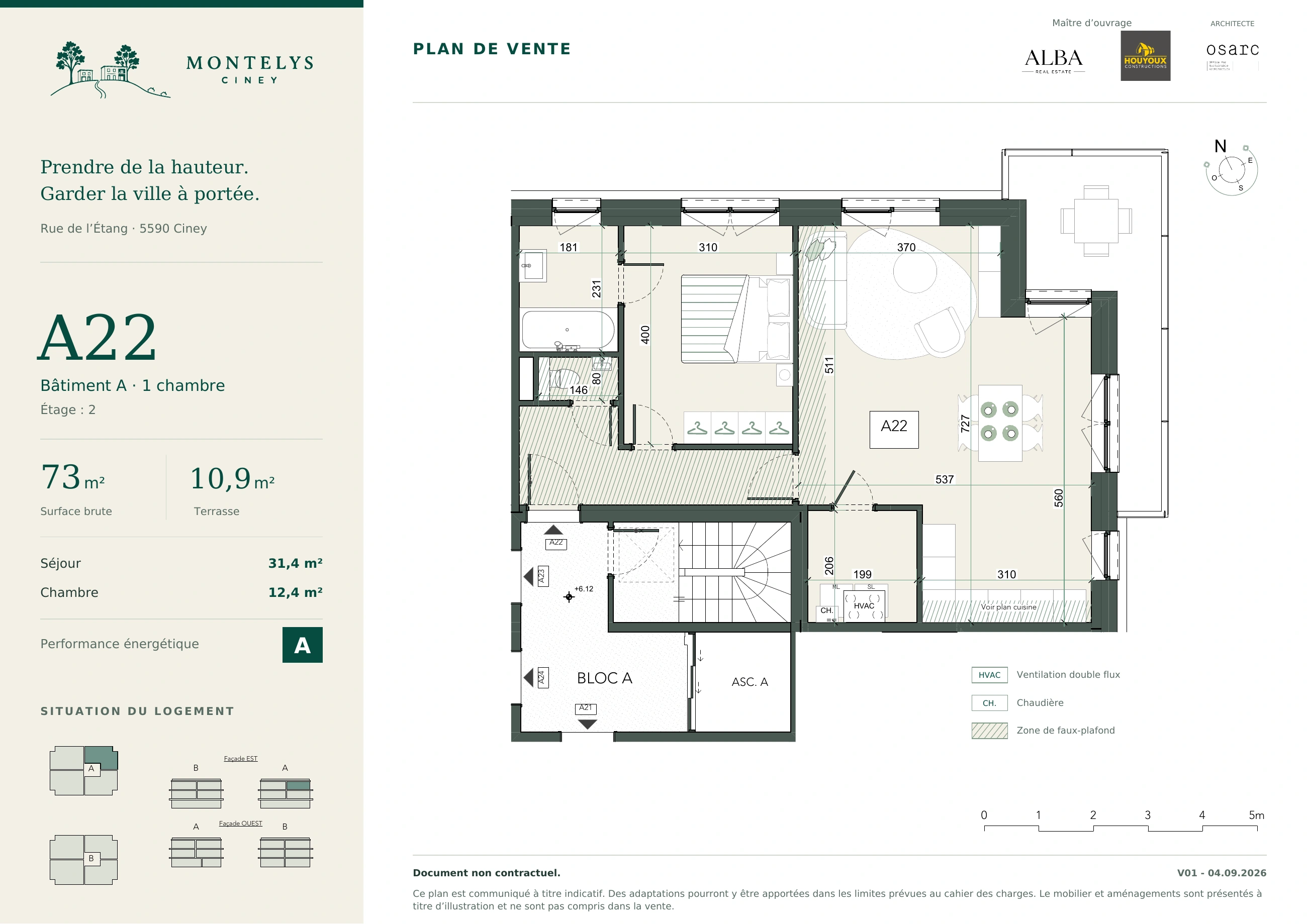 Plan de référence — Appartement 1 chambre