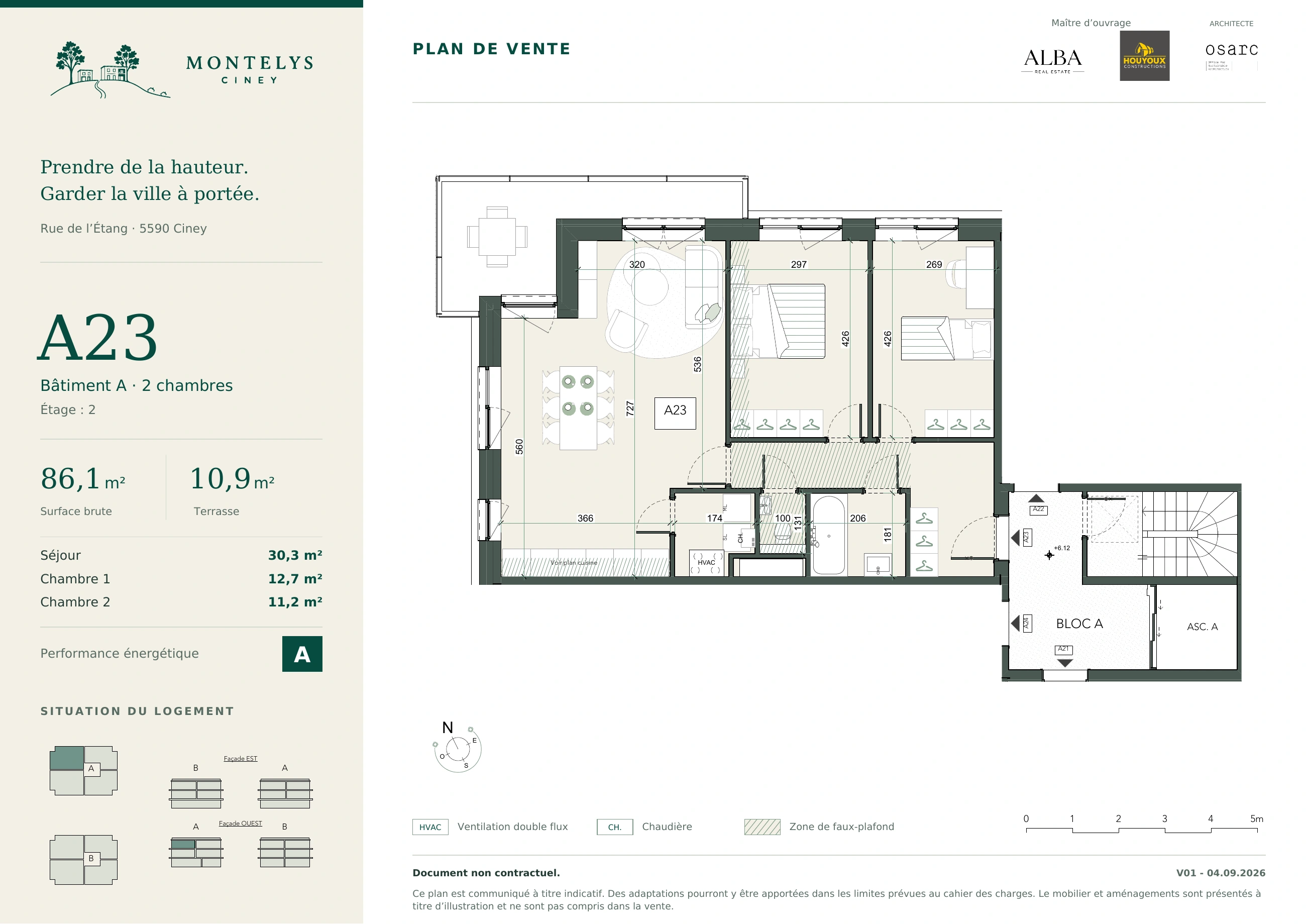 Plan de référence — Appartement 2 chambres