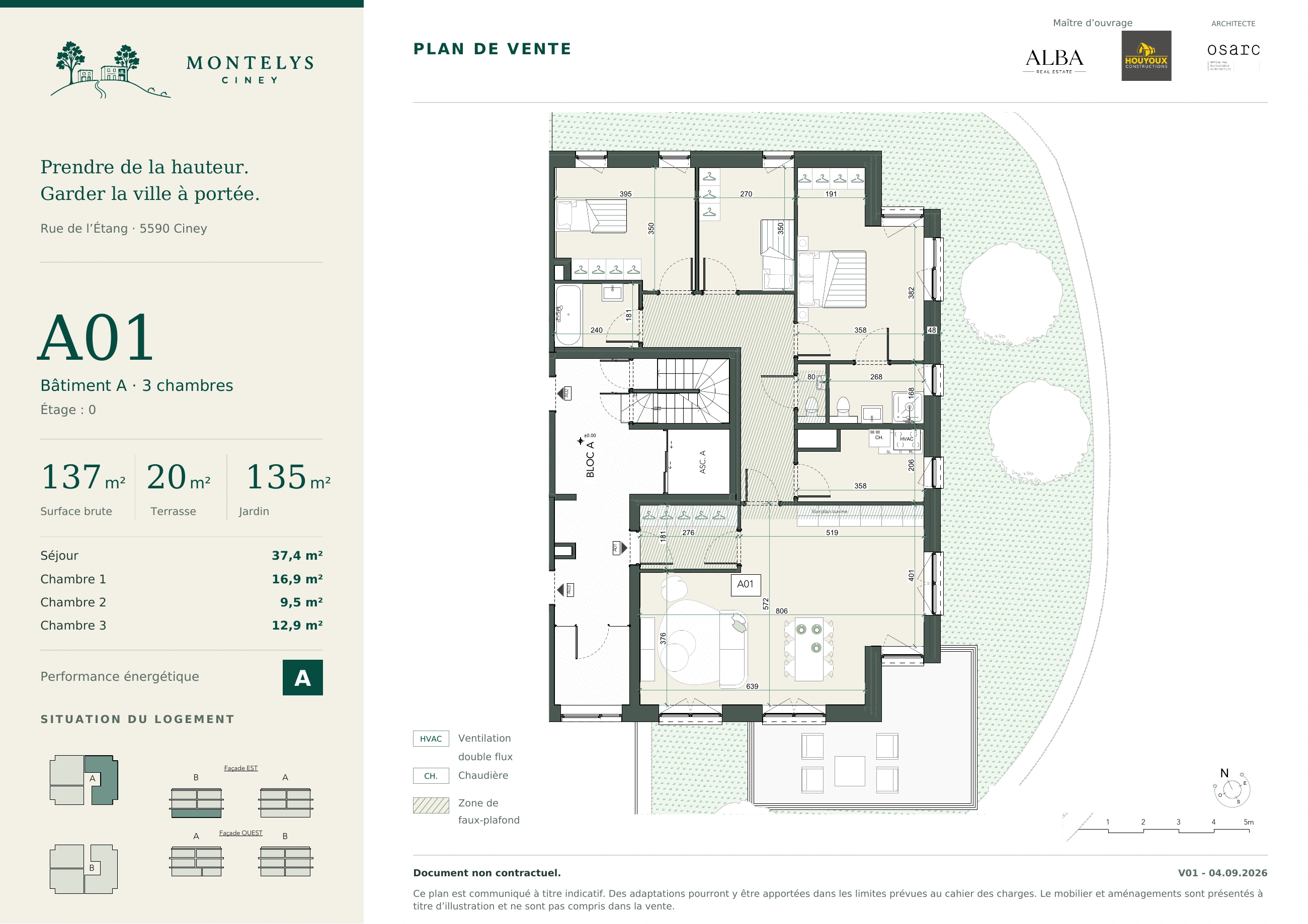 Plan de référence — Appartement 3 chambres
